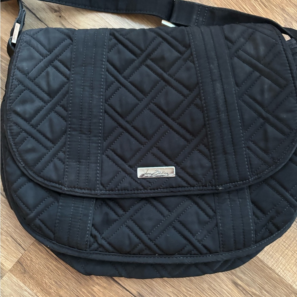 Vera Bradley Black Quilted Flap Crossbody